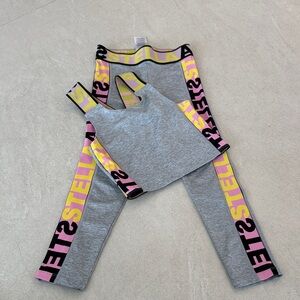Stella McCartney Kids Gray and Pink Leggings Set